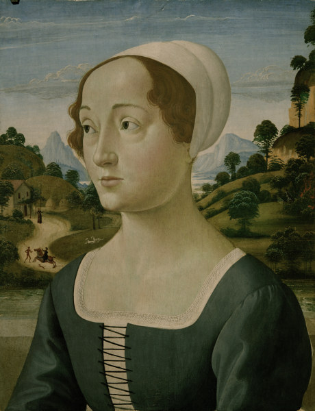 Titolo dell'immagine :  (alias Domenico Tommaso Bigordi) Ghirlandaio Domenico - D.Ghirlandaio (?), Portrait young woman