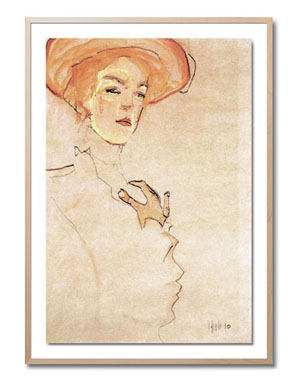 Donna con cappello arancione - Egon Schiele