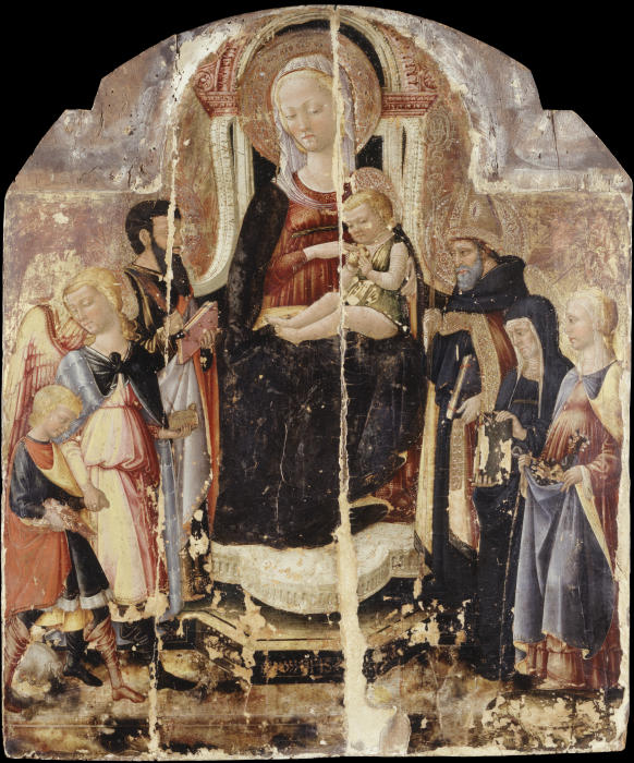 Virgin and Child Enthroned with Saints a Neri di Bicci