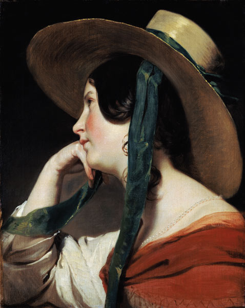 Girl with Straw Hat a Amerling