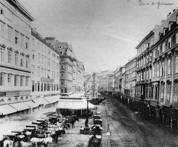 View of the Graben, Vienna, c.1860-80 (b/w photo)  a Austrian Photographer