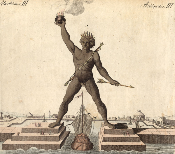 Colossus of Rhodes , from:Bertuch 1792 a Bertuch