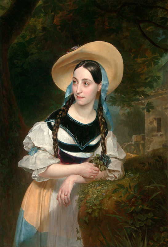 Portrait of the singer Fanny Tacchinardi Persiani (1812-1867) a Brüllow
