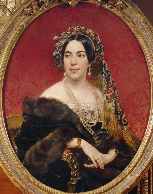 Portrait of Princess Maria Volkonskaya (1816-1856) a Brüllow