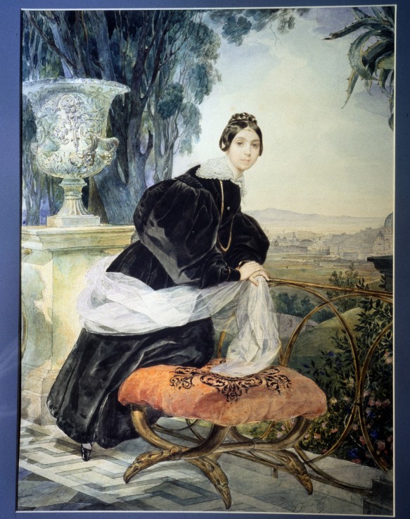 Portrait of Grand Duchess Elisabeth Saltykova (1802-1863) a Brüllow