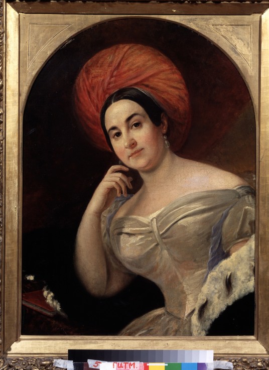 Portrait of the actress Ekaterina Semyonova (1786-1849) a Brüllow