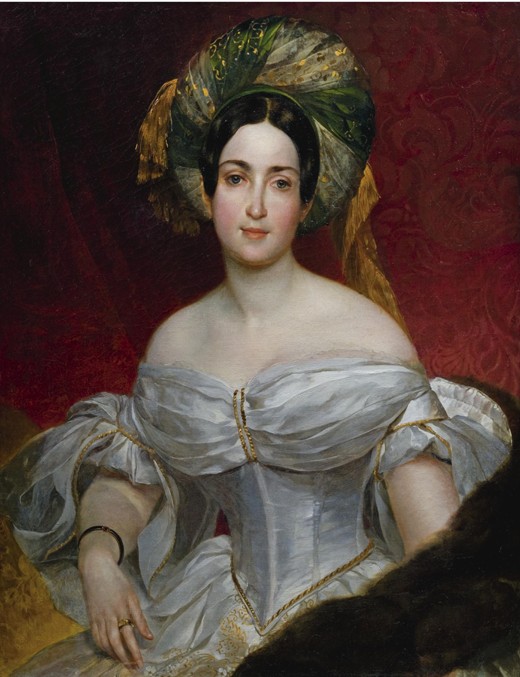 Portrait of Baroness Aurora Charlotta Demidova, née Stjernvall (1808-1902) a Brüllow