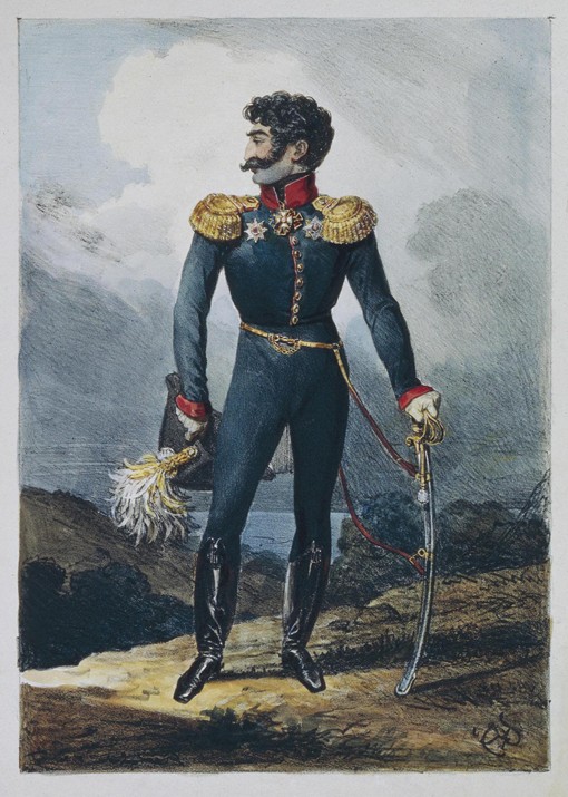 Portrait of Prince Valerian Grigoryevich Madatov (1782-1829) a Brüllow