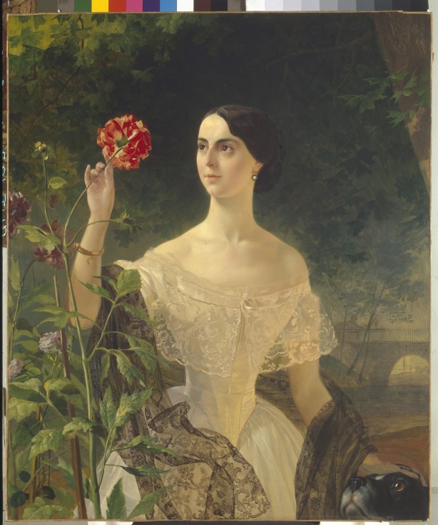 Portrait of Countess Sophia Bobrinskaya, née Samoylova (1797-1866) a Brüllow