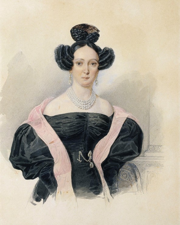 Portrait of M.O. Smirnova a Brüllow