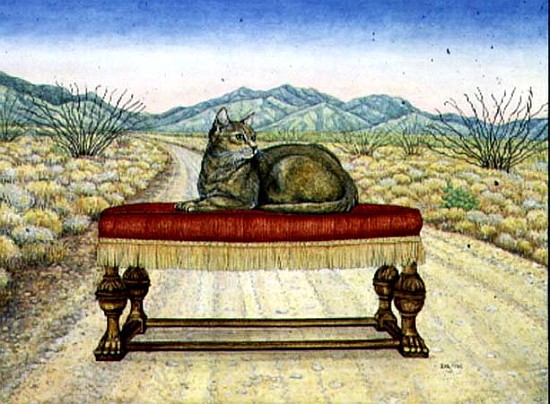 Lounging around at Elkhorn, 1996 (acrylic on panel)  a Ditz 
