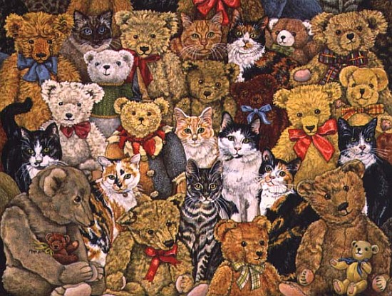 Tedcats, 1997 (acrylic on panel)  a Ditz 
