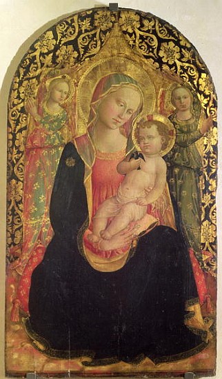 Madonna of Humility with two angels a Domenico di Michelino