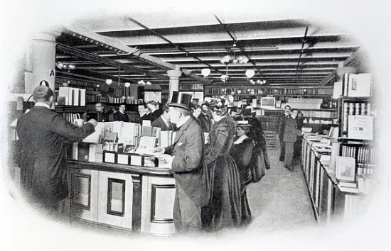 Book Department at an Army and Navy store, c.1900 a English Photographer