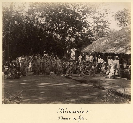 Burmese dancers celebrating, Burma, late 19th century a English Photographer