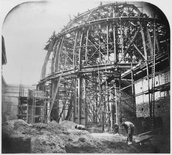 Construction of the British Museum Reading Room, 1854-57 a English Photographer