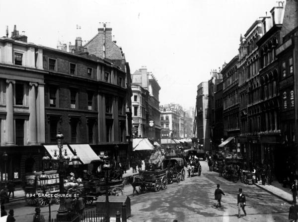 Gracechurch Street, London, c.1890 (b/w photo)  a English Photographer