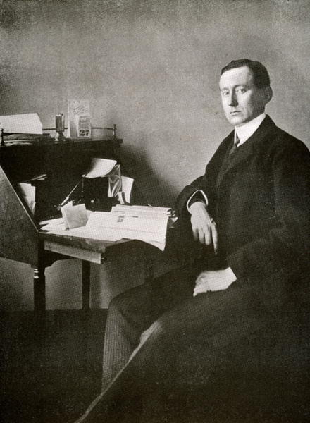 Guglielmo Marconi, from ''The Year 1912'', published London, 1913 (b/w photo)  a English Photographer