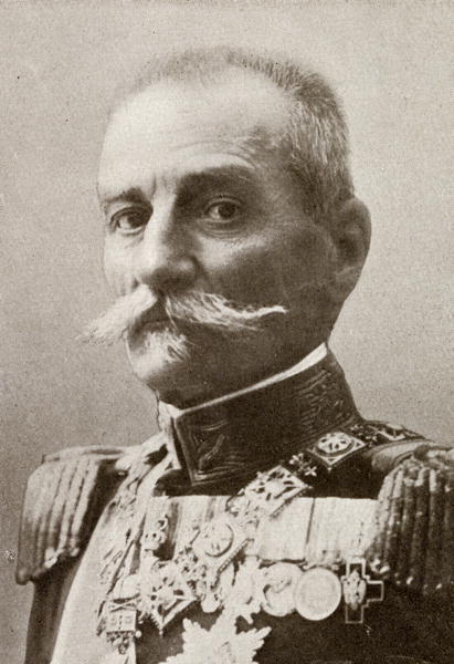 King Peter I of Serbia, from ''The Year 1912'', published London, 1913 (b/w photo)  a English Photographer