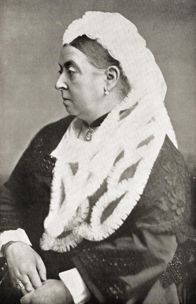 Queen Victoria (1819-1901) at the age of sixty-six, c.1885 (b/w photo)  a English Photographer