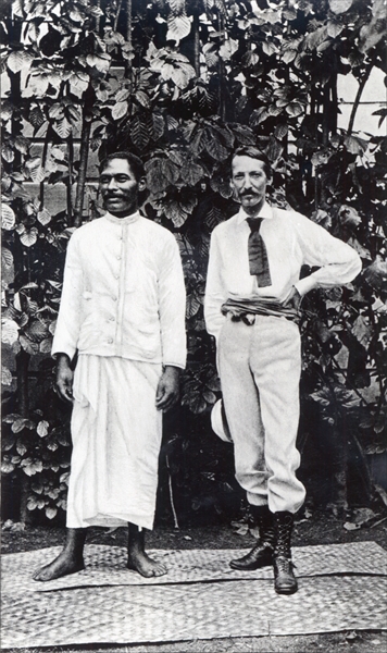 Robert Louis Stevenson and his friend Tuimale Aliifono (b/w photo)  a English Photographer