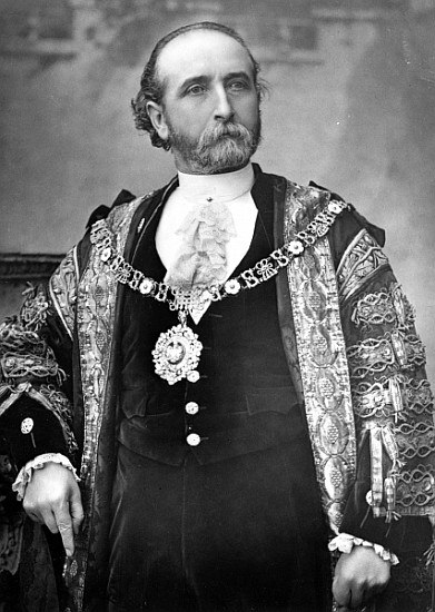 Sir James Whitehead, Lord Mayor of London, c.1888-9 a English Photographer