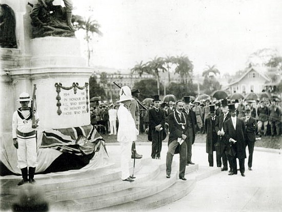 The unveiling of the War Memorial, Port of Spain, Trinidad a English Photographer