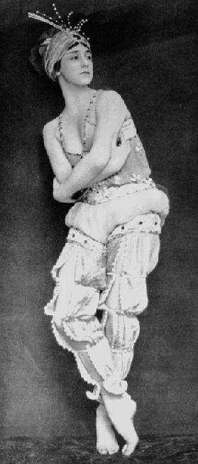 Tamara Karsavina in the role of Zobeide from the ballet ''Scheherazade'', illustration from ''Tatler