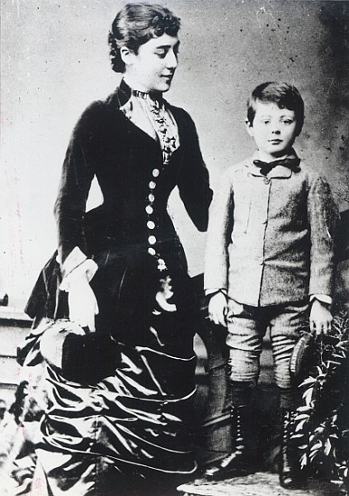 Winston Churchill with his mother, Lady Randolph Churchill a English Photographer