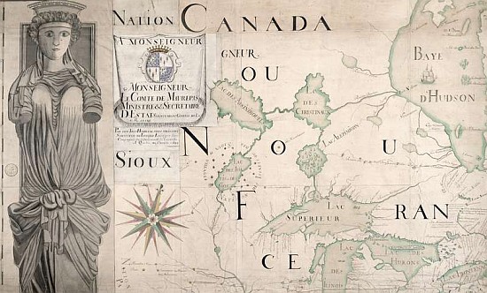 Map of Nouvelle-France (Canada) 1699 (see also 159120) a Fonville