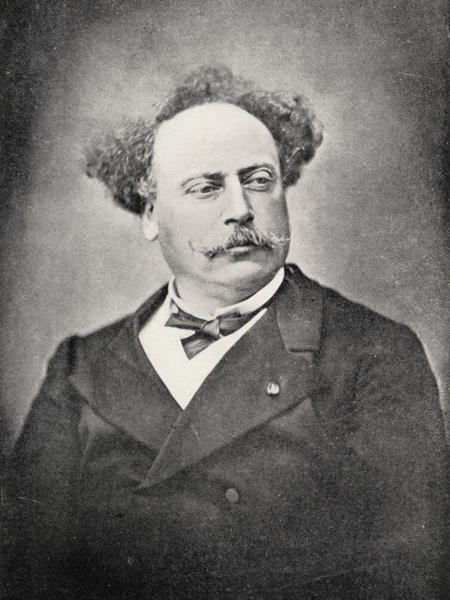 Alexandre Dumas Fils (1824-95) (b/w photo)  a French Photographer