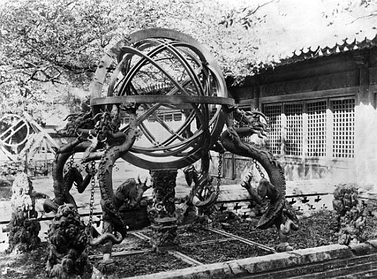 Astronomical instruments at the Imperial Observatory, Peking, China, c.1900 a French Photographer