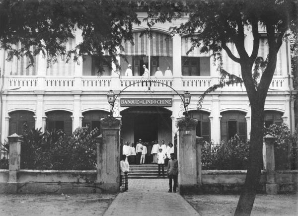 Bank of Indochina at Saigon, c.1900 (b/w photo)  a French Photographer