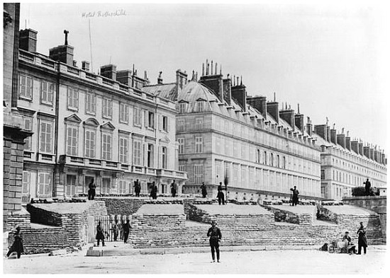 Barricade during the Commune of Paris in Rue de Rivoli a French Photographer