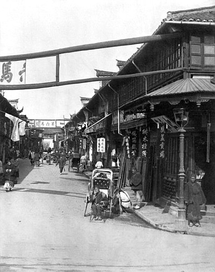 Chinatown in Shanghai, late 19th century a French Photographer