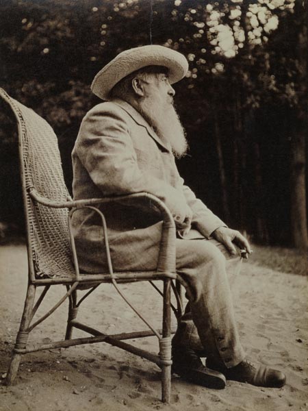 Claude Monet (1840-1926) (b/w photo)  a French Photographer