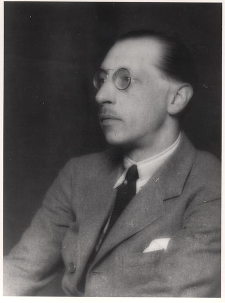 Igor Stravinsky (1882-1971) (b/w photo)  a French Photographer