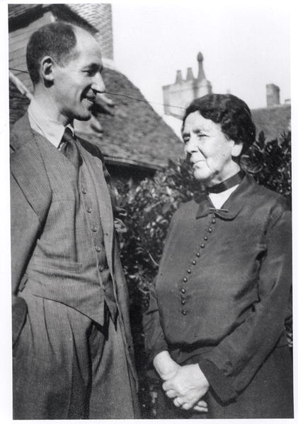 Marcel Jouhandeau (1888-1979) with his mother, c.1931 (b/w photo)  a French Photographer