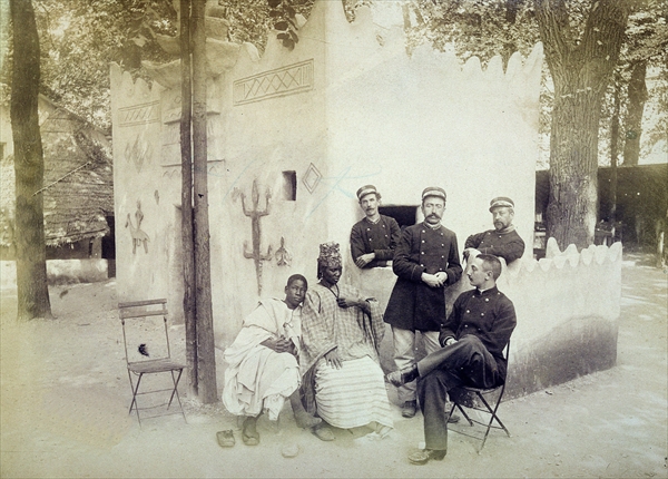 The Senegalese Village at the 1889 Universal Exposition in Paris (b/w photo)  a French Photographer