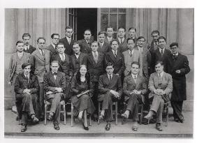 Graduating class of the Ecole Normale Superieure, Paris, 1931 (b/w photo) 