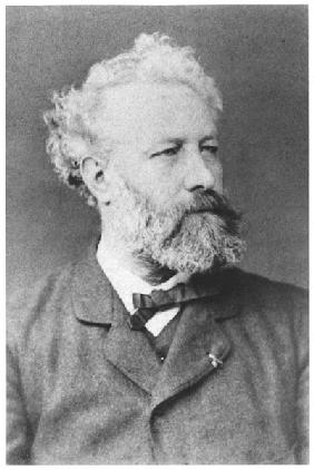 Portrait of Jules Verne (1828-1905) late 19th century (b/w photo) 