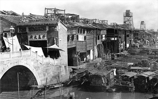 View of Canton, China, c.1900 a French Photographer