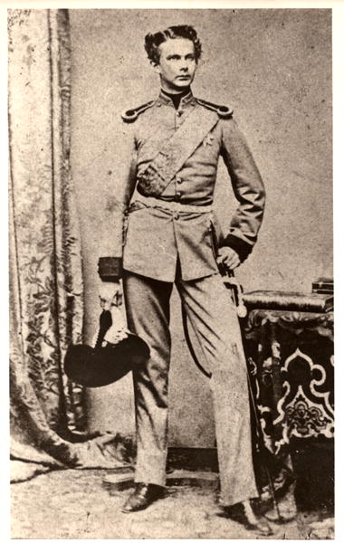King Ludwig II (1845-86) of Bavaria, c.1870 (b/w photo)  a Fotografo Tedesco