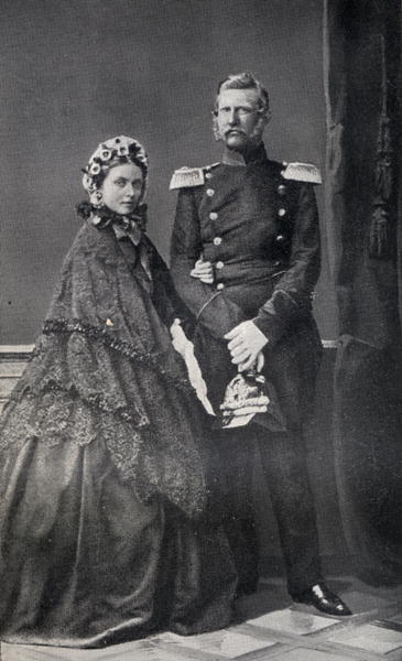 The Emperor (1831-88) and Empress (1840-1901) Frederick of Germany (b/w photo)  a Fotografo Tedesco