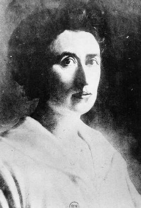 Rosa Luxemburg (1871-1919) (oil on canvas) (b/w photo) 