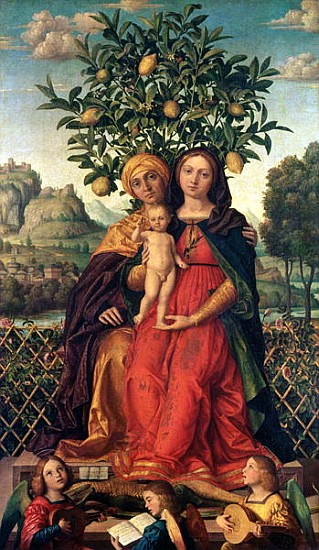 The Virgin and Child with St Anne, 1510-18 a Gerolamo dai Libri