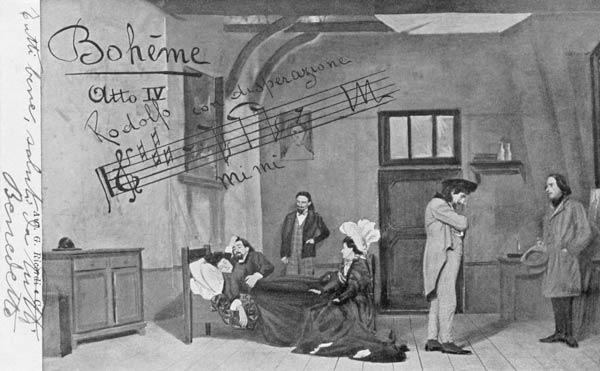 Scene from Act IV of the opera ''La Boheme'', by Giacomo Puccini (1858-1924) a Giacomo Puccini