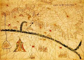 North Africa, from a nautical atlas, 1520(detail from 330916)