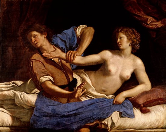 Joseph and the Wife of Potiphar, c.1649 a Guercino (Giovanni Francesco Barbieri)