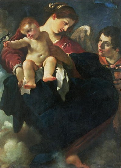 Madonna and Child with a Swallow (Madonna della Rondinella) a Guercino (Giovanni Francesco Barbieri)